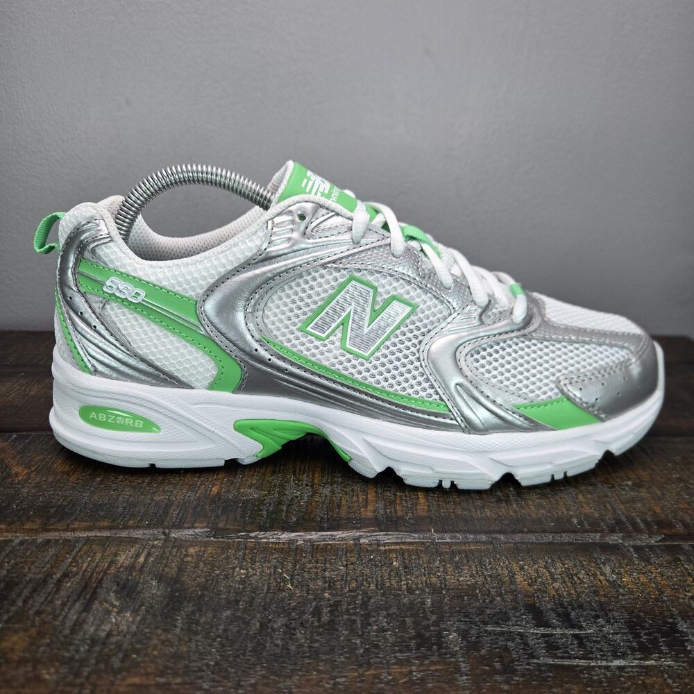 New Balance 530 Womens Size 9.5 D Running Shoes U530APL White Green - Picture 5 of 11